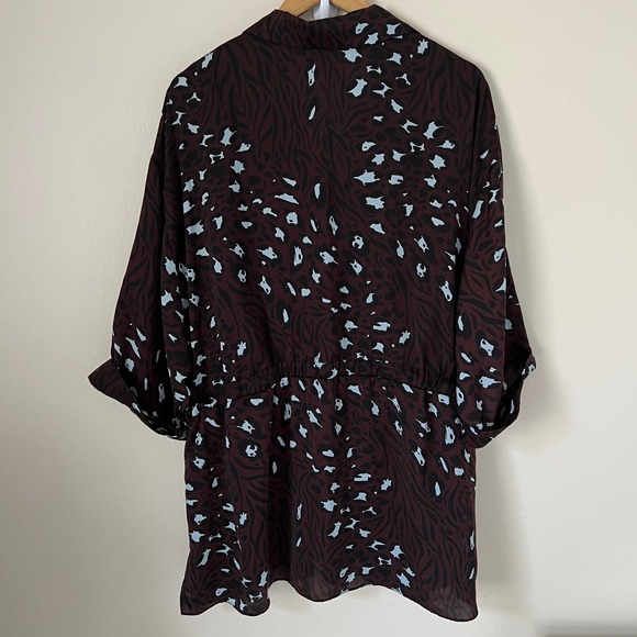 River Island Plus Waisted Shirt Abstract Animal Print Size 20 - Picture 6 of 10